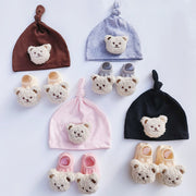 Cotton baby hat and socks set – product view 3