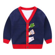 V-neck cotton cardigan for boys – overall view