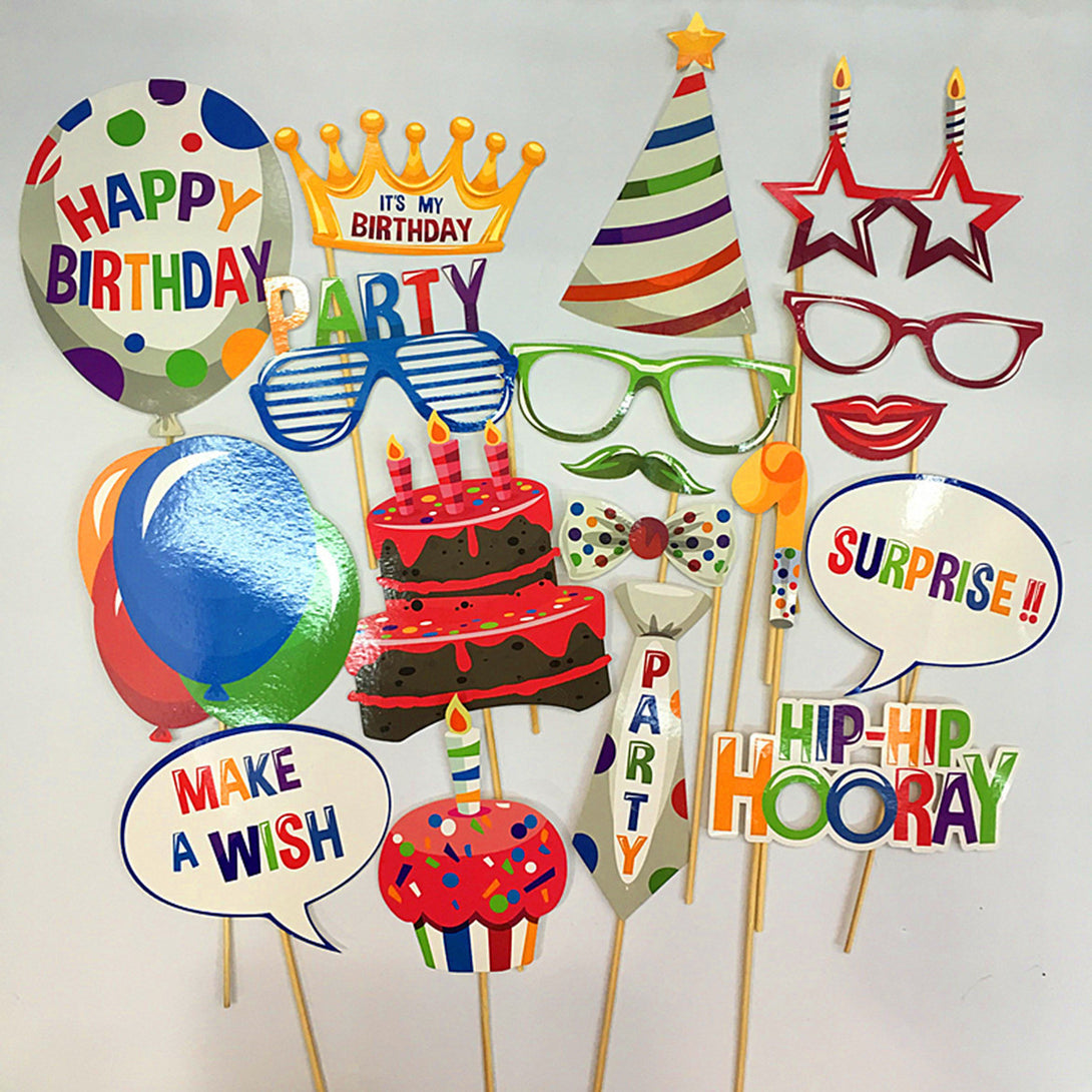 Colorful tall hat and balloon props for birthday parties and celebration photos – beekaaboo.com