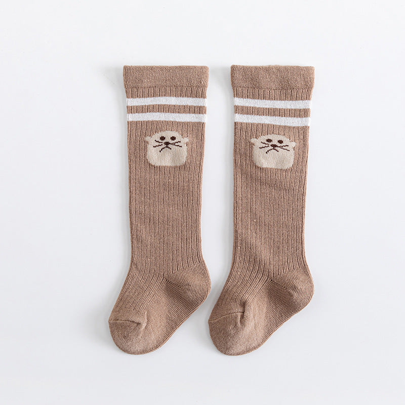 Coffee-toned baby socks – soft and breathable combed cotton for toddlers – beekaaboo.com