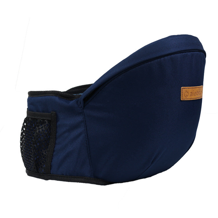 Navy blue ergonomic baby carrier with soft materials, mesh insert, and front pocket – beekaaboo.com