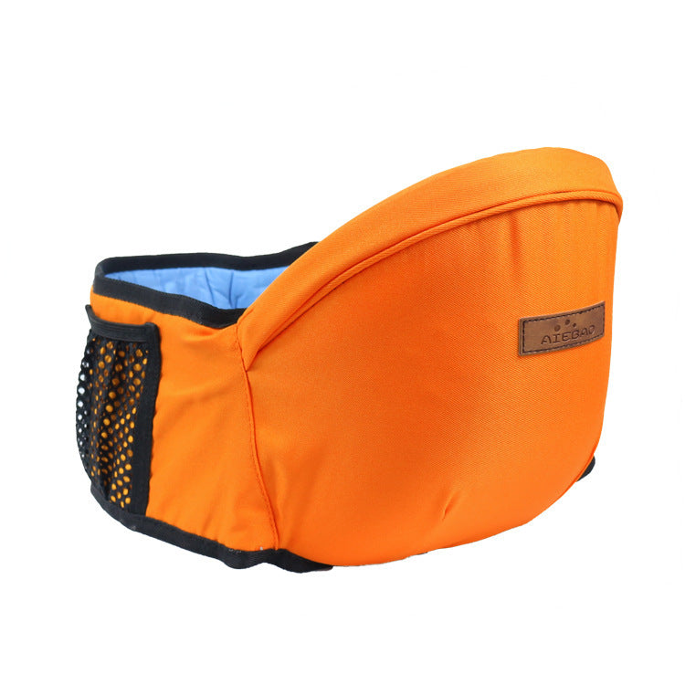 Vibrant orange baby waist carrier with breathable padding and adjustable waist strap – beekaaboo.com