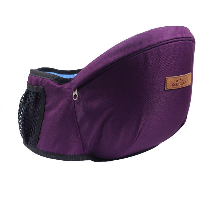 Stylish purple ergonomic baby waist carrier with reinforced support and mesh design – beekaaboo.com