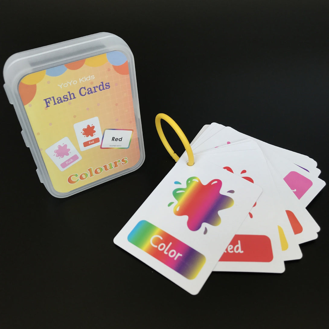 Preschool flash cards set teaching colors for children – beekaaboo.com