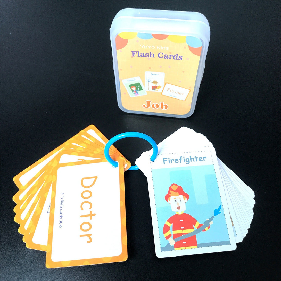 Flash cards teaching children jobs in English – beekaaboo.com