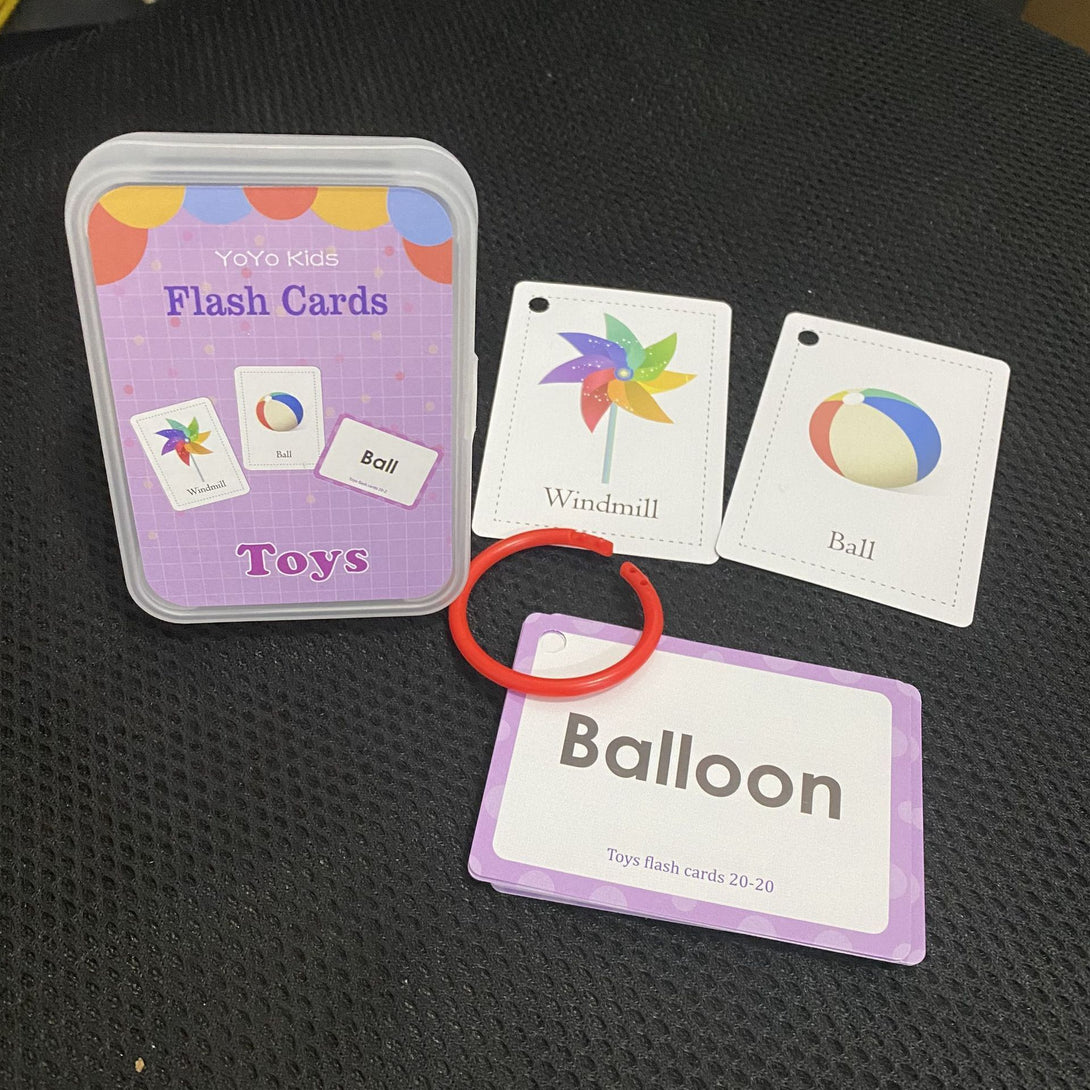 Flash cards teaching children toys in English – beekaaboo.com