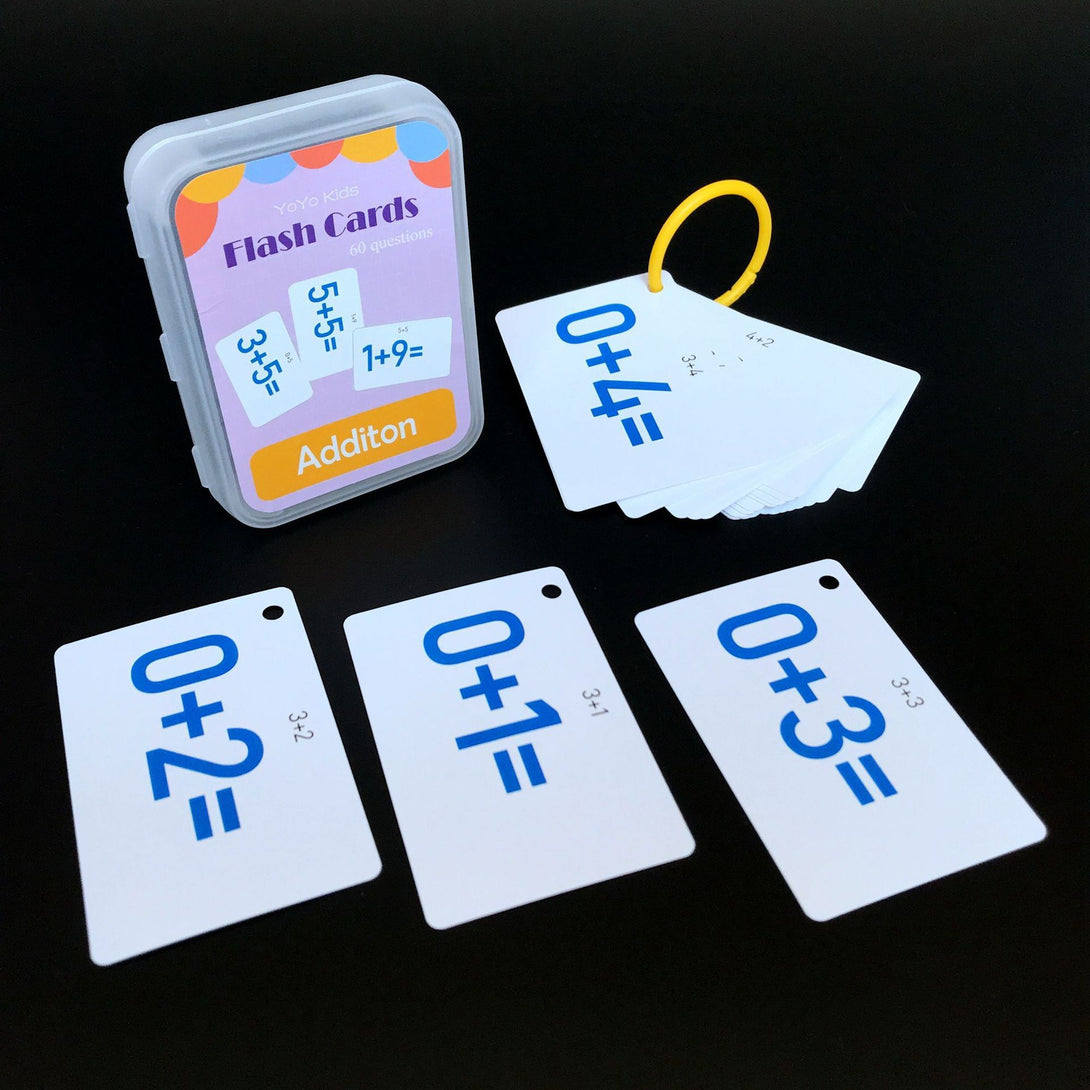 Kids math flash cards covering addition – beekaaboo.com