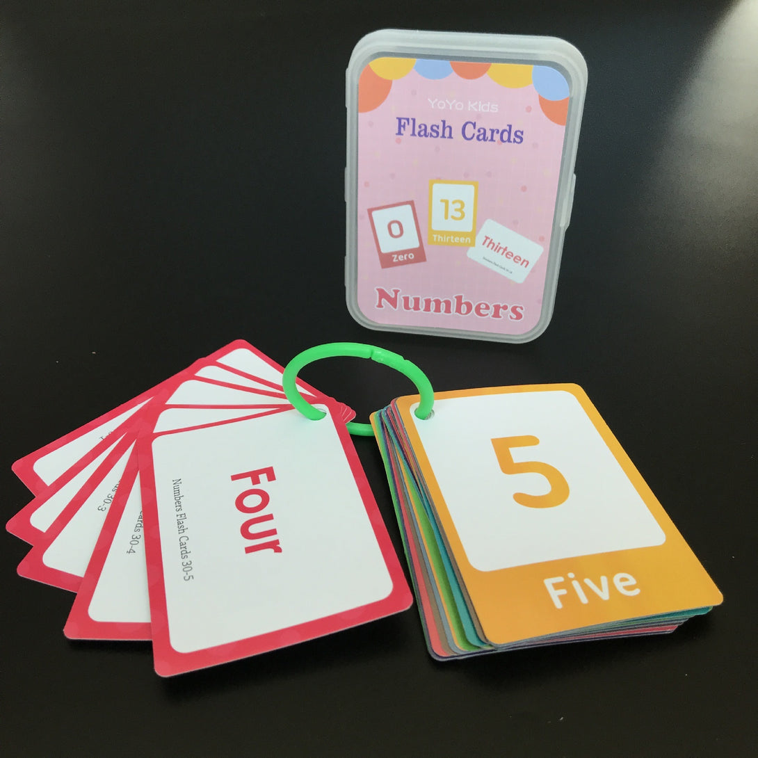 Educational flash cards teaching numbers and basic math for kids – preschool learning set – beekaaboo.com