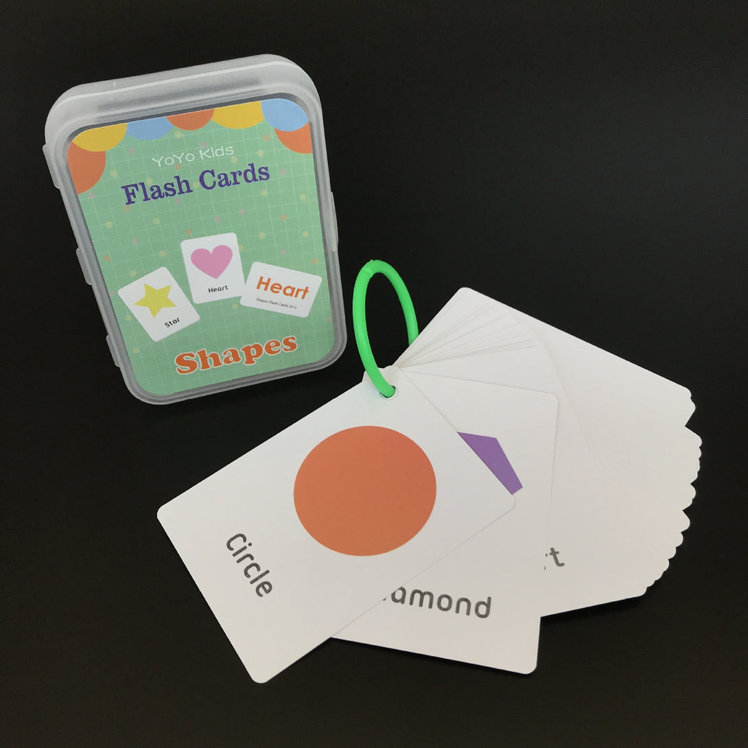 Preschool flash cards set teaching shapes for children – beekaaboo.com