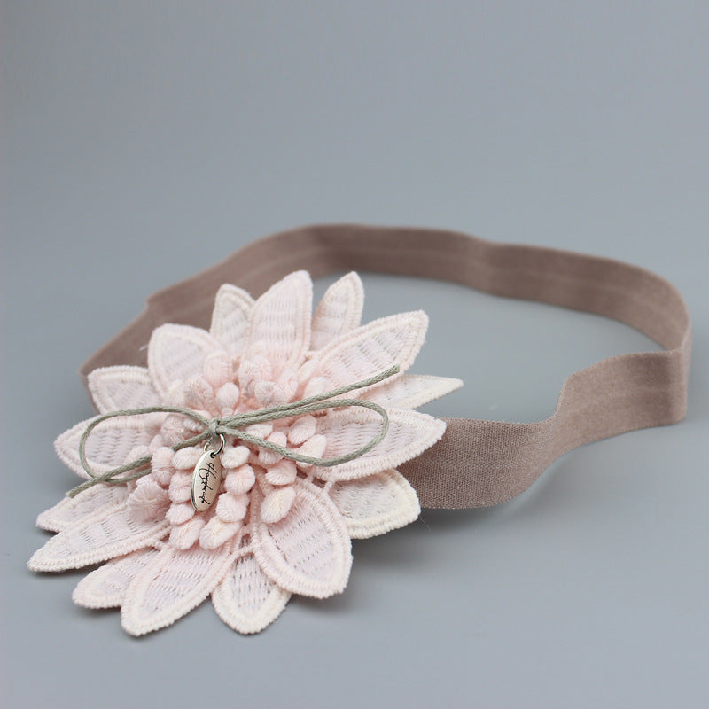 Pink floral fabric hairband for girls – soft, stretchable, and stylish – beekaaboo.com