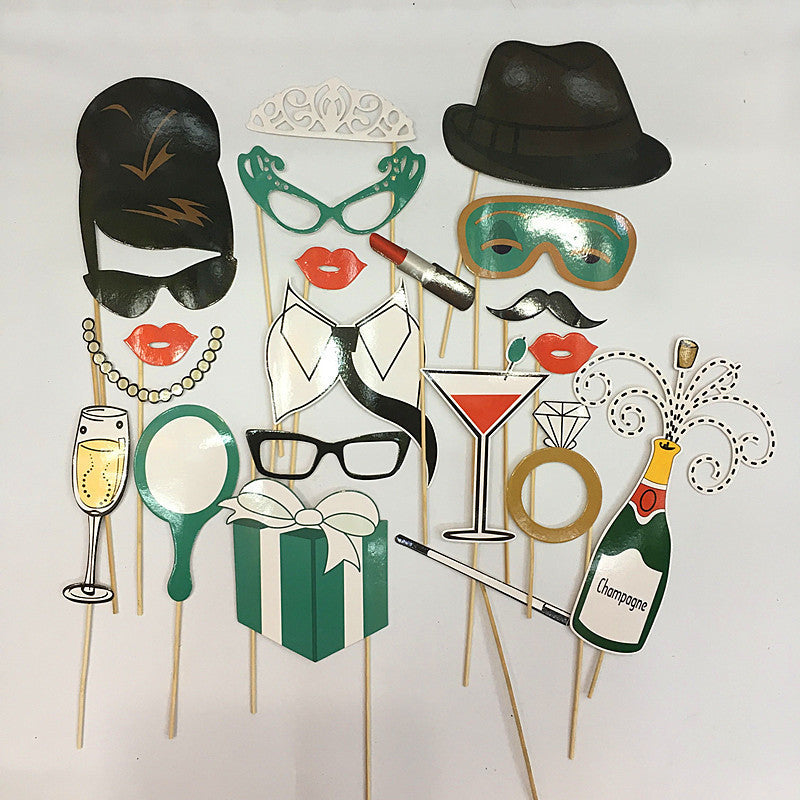 Ladies Props -themed photo props with elegant green and black – beekaaboo.com