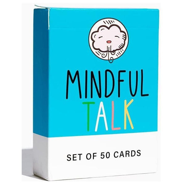 Front view of the Mindful Talk children’s card game box, set of 50 cards for authentic conversations – beekaaboo.com