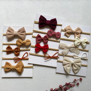 Baby bow headband Set – 5 Pieces in soft neutral tones | beekaaboo.com