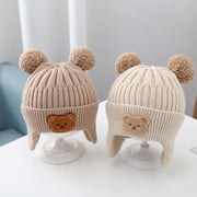 BEE KAA BOO bear earflap knit hat main product view
