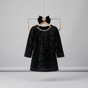 BEE KAA BOO black sequin dress main product view