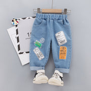 BEE KAA BOO Everyday Elastic Waist Jeans Style D Blue