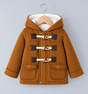 BEE KAA BOO faux fur lined hooded coat in dark brown
