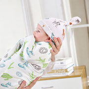 BEE KAA BOO printed cotton baby beanie in assorted playful designs