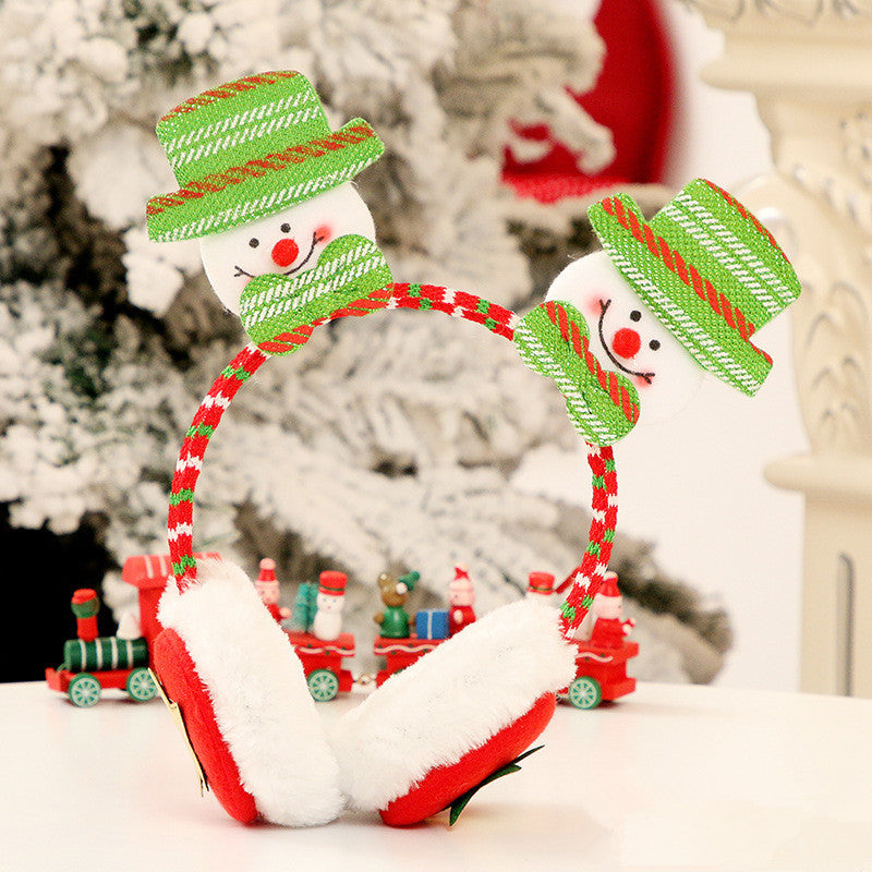 Adorable Snowman Christmas Headband Earmuffs – beekaaboo.com