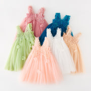 Butterfly princess dress for girls available in multiple colors