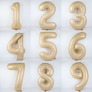 cream number balloons from 0 to 9 large foil balloon decoration beekaaboo.com