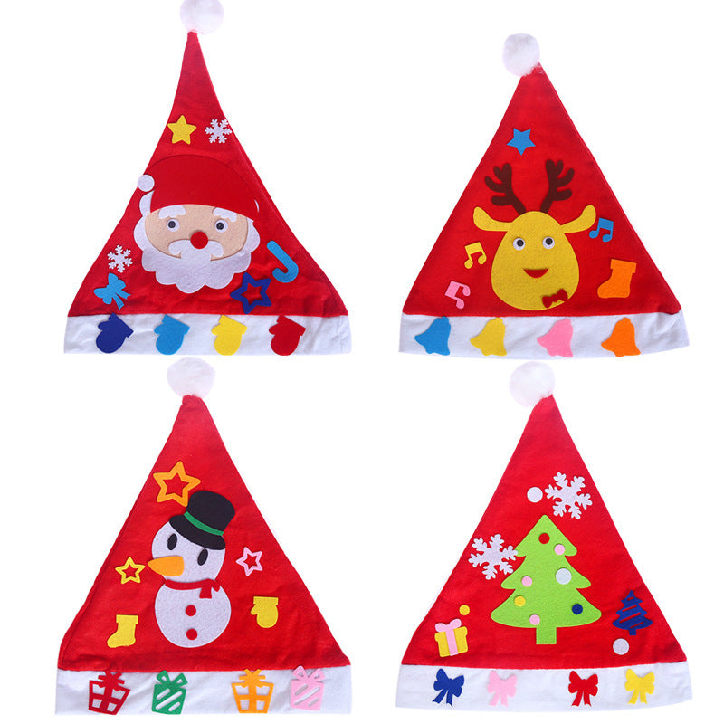 Set of 4 DIY Felt Christmas Hats – Fun Kids Craft Activity beekaaboo.com