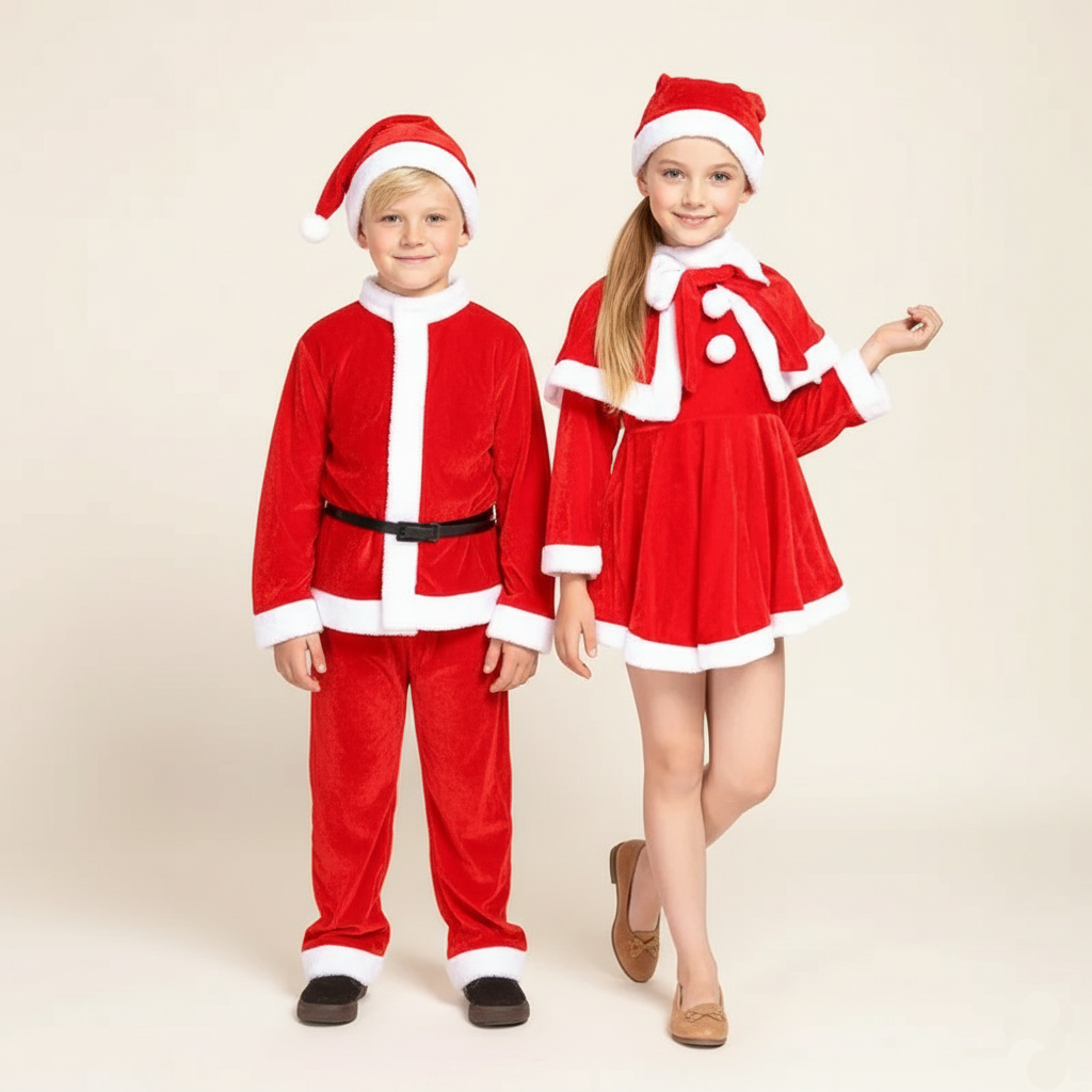 Kids Santa Claus Christmas costume set for boys and girls | beekaaboo.com