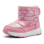 Padded winter boots for kids in dark pink with water-resistant finish | beekaaboo.com