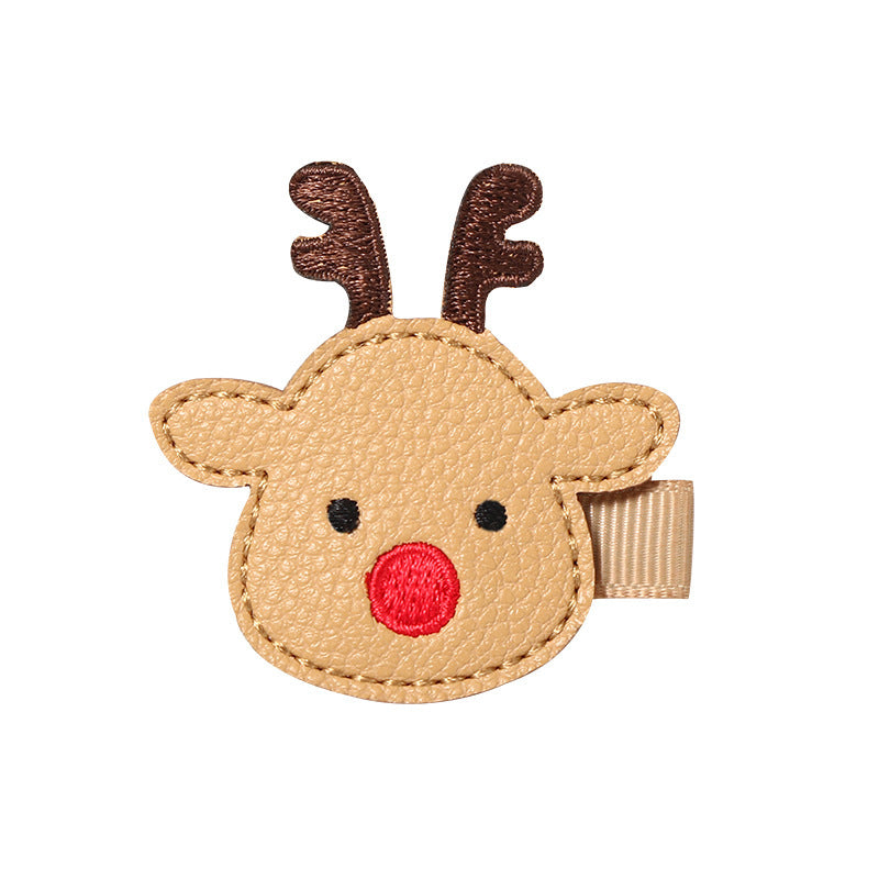 Cute reindeer Christmas hairpin for baby girls | BeeKaaBoo.com