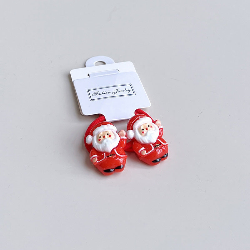 Santa Claus Hair Ties A – Festive Christmas Hair Bands for Girls | beekaaboo.com